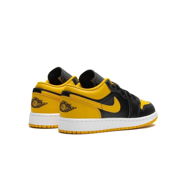 Big Kids Jordan 1 Low Black/Yellow Ochre-White (553560 072)