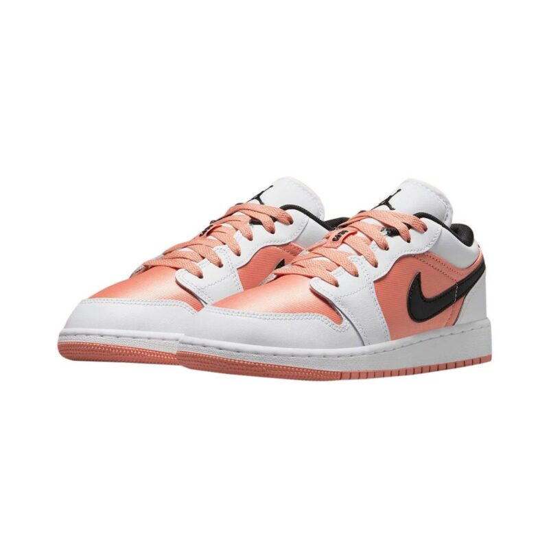 Big Kids Jordan 1 Low Lt Madder Root/Black-White (Dm8960 801)