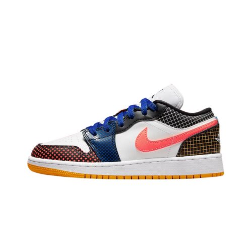 Big Kids Jordan 1 Low Mmd Bg White/Bright Mango-Black (Dh7547 100)