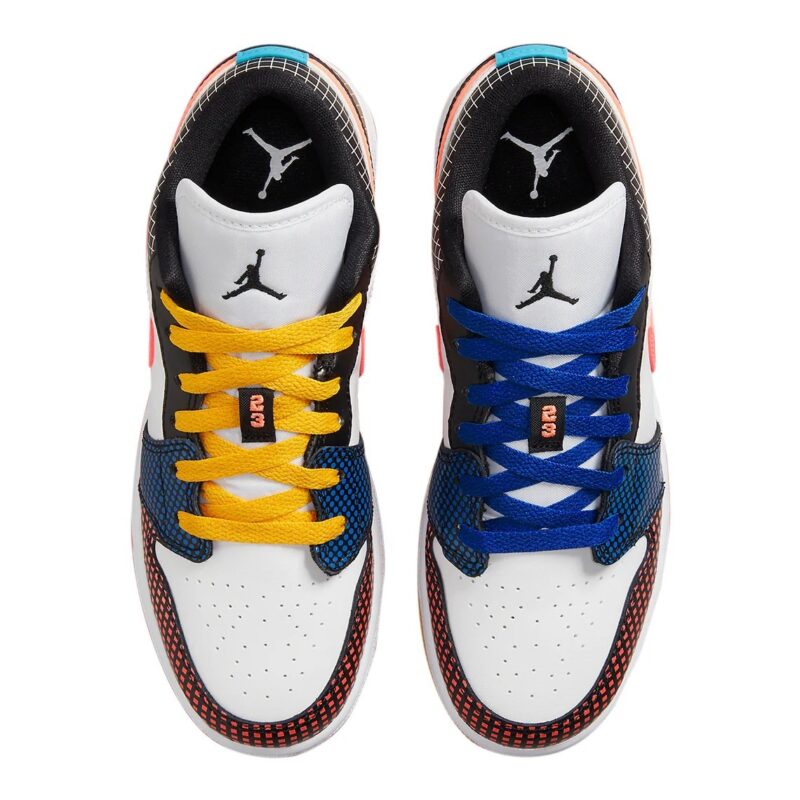 Big Kids Jordan 1 Low Mmd Bg White/Bright Mango-Black (Dh7547 100)