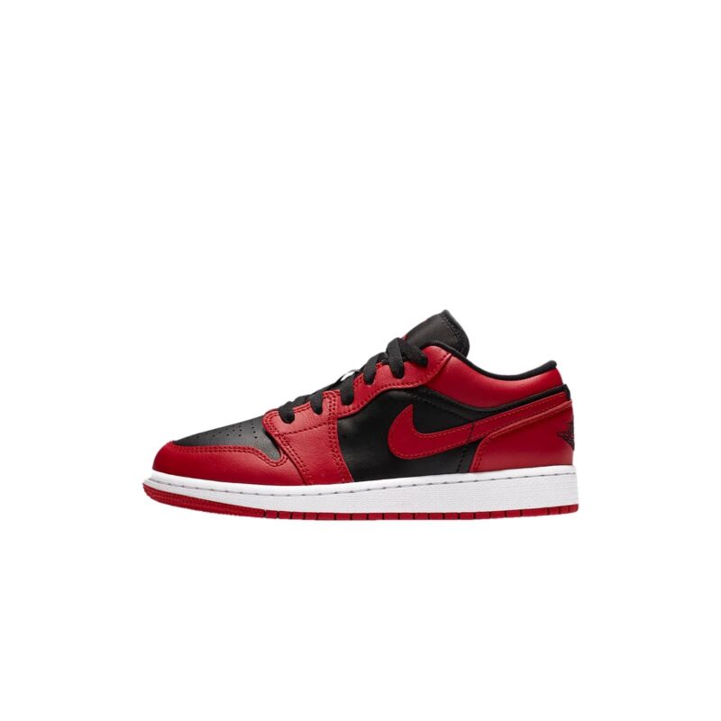 Big Kids Jordan 1 Low Reverse Bred Gym Red/Black-White (553560 606)