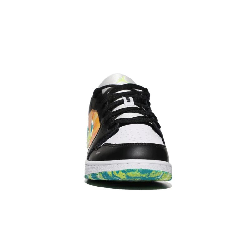 Big Kids Jordan 1 Low Se Black/White-Team Orange (Dj6252 038)