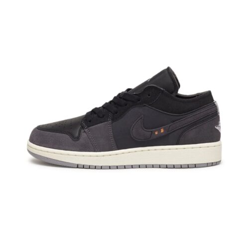 Big Kids Jordan 1 Low Se Craft Black/Cement Grey-Lt Graphite (Dv0478 001)