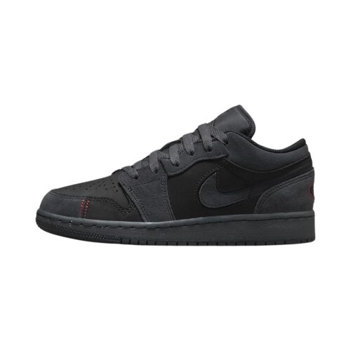 Big Kids Jordan 1 Low Se Craft Dk Smoke Grey/Black (Fq7757 001)