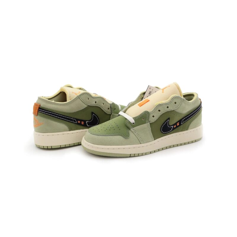 Big Kids Jordan 1 Low Se Craft Sky J Lt Olive/Black-Celadon (Fd9092 300)