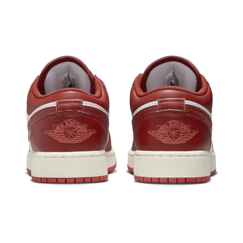 Big Kids Jordan 1 Low Se White/Dune Red-Lobster-Sail (Fj3465 160)