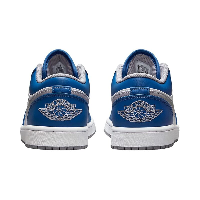 Big Kids Jordan 1 Low True Blue/Cement Grey-White (553560 412)