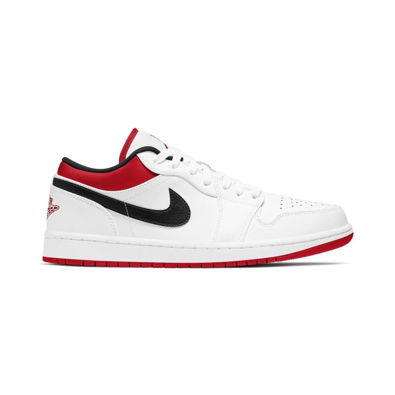 Big Kids Jordan 1 Low White/Gym Red/Black (553560 118)