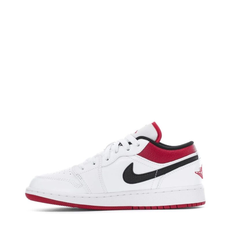 Big Kids Jordan 1 Low White/Gym Red/Black (553560 118)