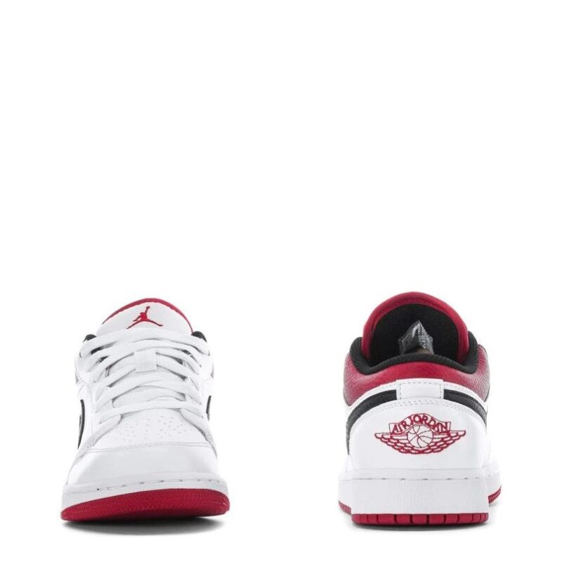 Big Kids Jordan 1 Low White/Gym Red/Black (553560 118)