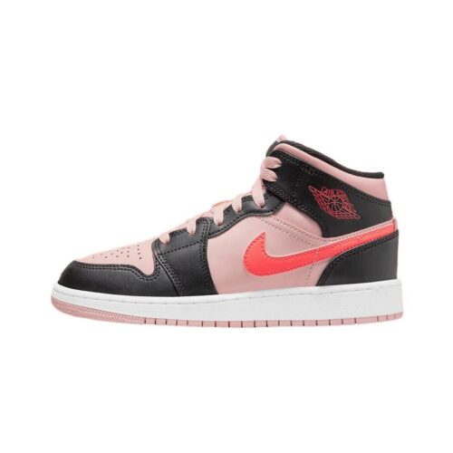 Big Kids Jordan 1 Mid Atmosphere/Infrared 23-Black (554725 604)