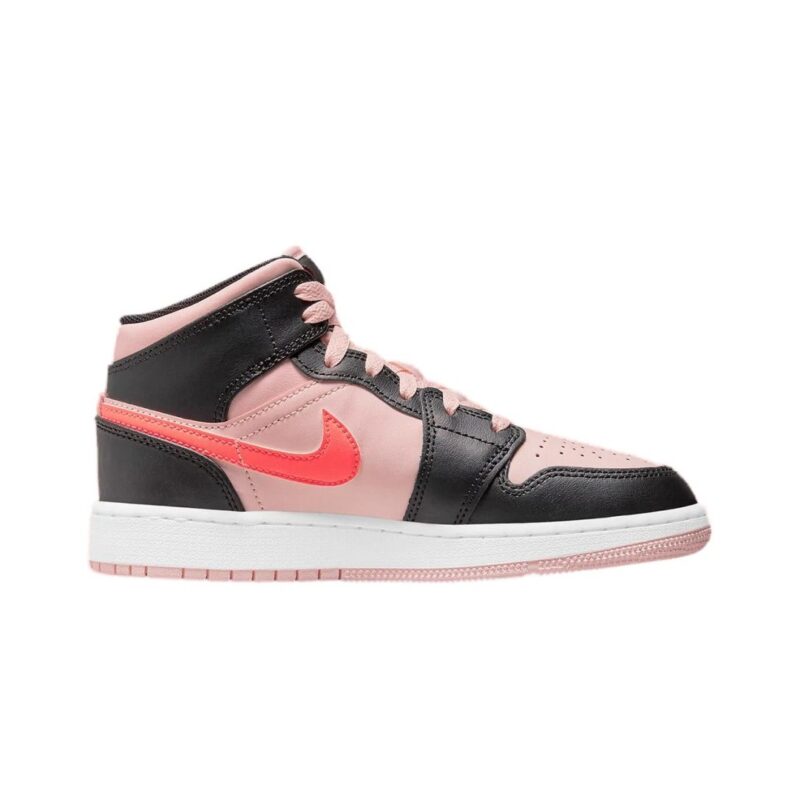 Big Kids Jordan 1 Mid Atmosphere/Infrared 23-Black (554725 604)