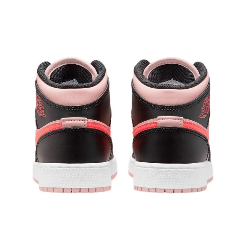 Big Kids Jordan 1 Mid Atmosphere/Infrared 23-Black (554725 604)