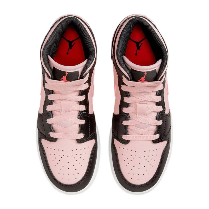 Big Kids Jordan 1 Mid Atmosphere/Infrared 23-Black (554725 604)