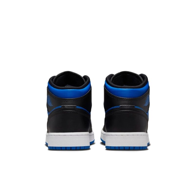 Big Kids Jordan 1 Mid Black/Royal Blue-Black-White (Dq8423 042)