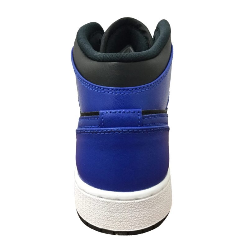 Big Kids Jordan 1 Mid Hyper Royal Black/Hyper Royal-White (554725 077)