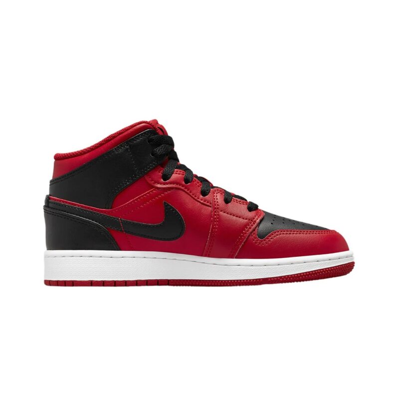 Big Kids Jordan 1 Mid Reverse Bred Gym Red/Black-White (554725 660)