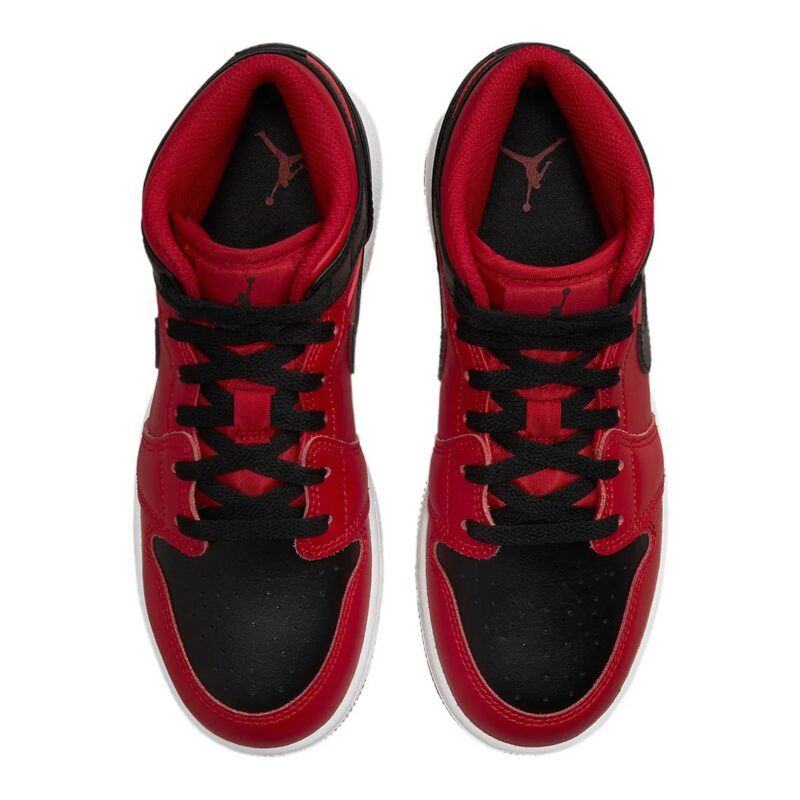 Big Kids Jordan 1 Mid Reverse Bred Gym Red/Black-White (554725 660)