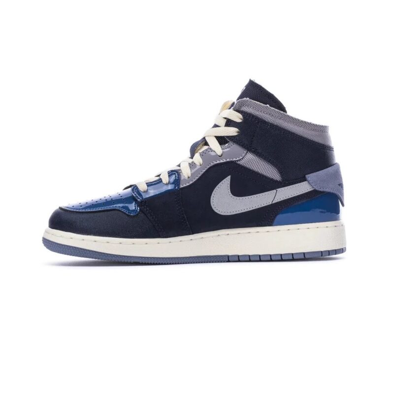 Big Kids Jordan 1 Mid Se Craft Obsidian/White-French Blue (Dx2193 400)