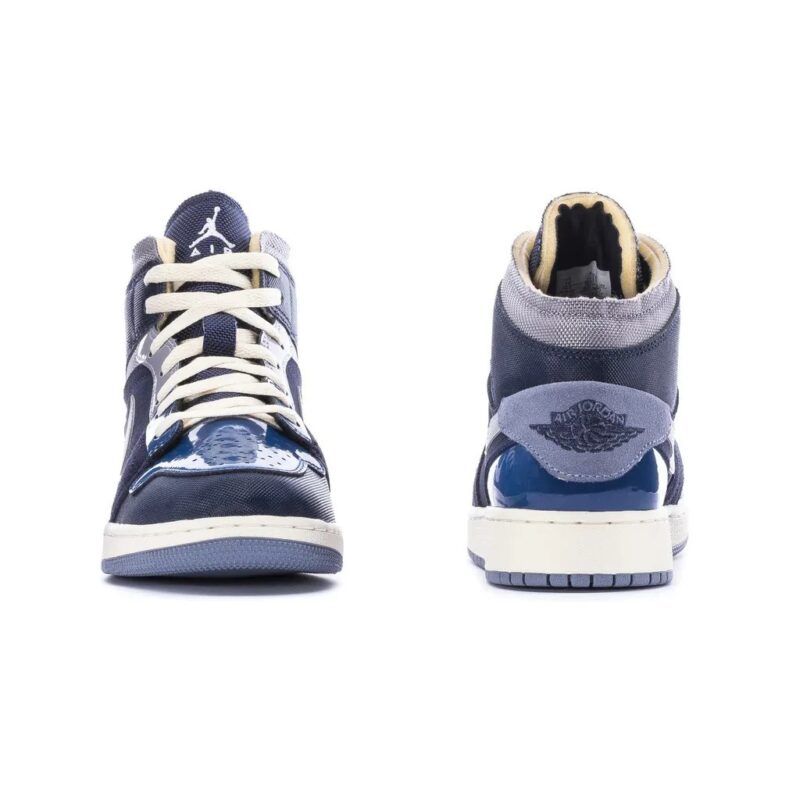 Big Kids Jordan 1 Mid Se Craft Obsidian/White-French Blue (Dx2193 400)