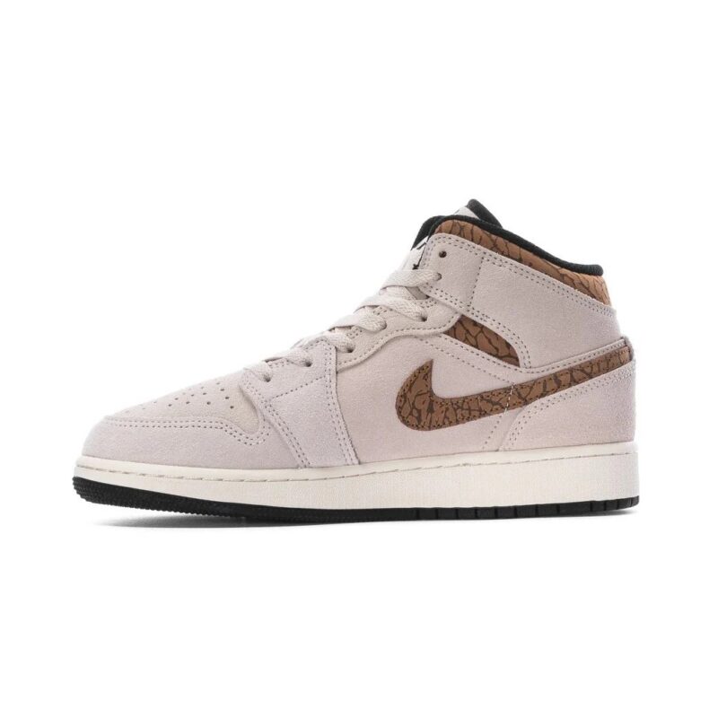 Big Kids Jordan 1 Mid Se Lt Oreowood Brn/Metallic Gold (Dz5369 102)