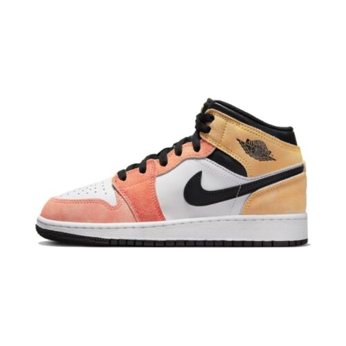 Big Kids Jordan 1 Mid Se Magic Ember/Sundial-White (Dx4365 800)