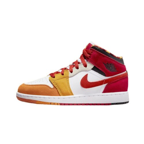 Big Kids Jordan 1 Mid Se Picnic Paprika/Cinnabar-Black (Dx2460 601)