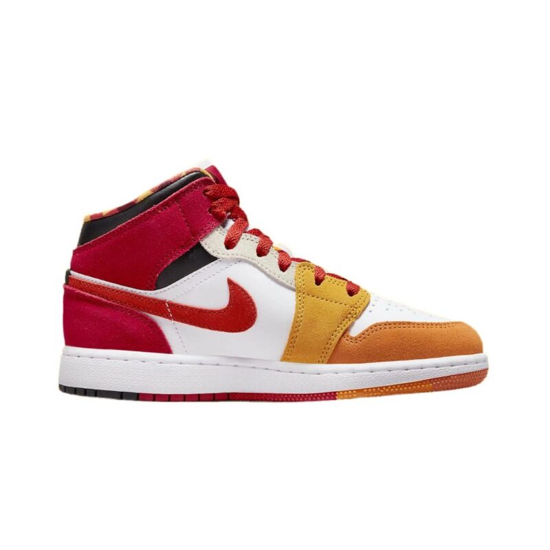 Big Kids Jordan 1 Mid Se Picnic Paprika/Cinnabar-Black (Dx2460 601)