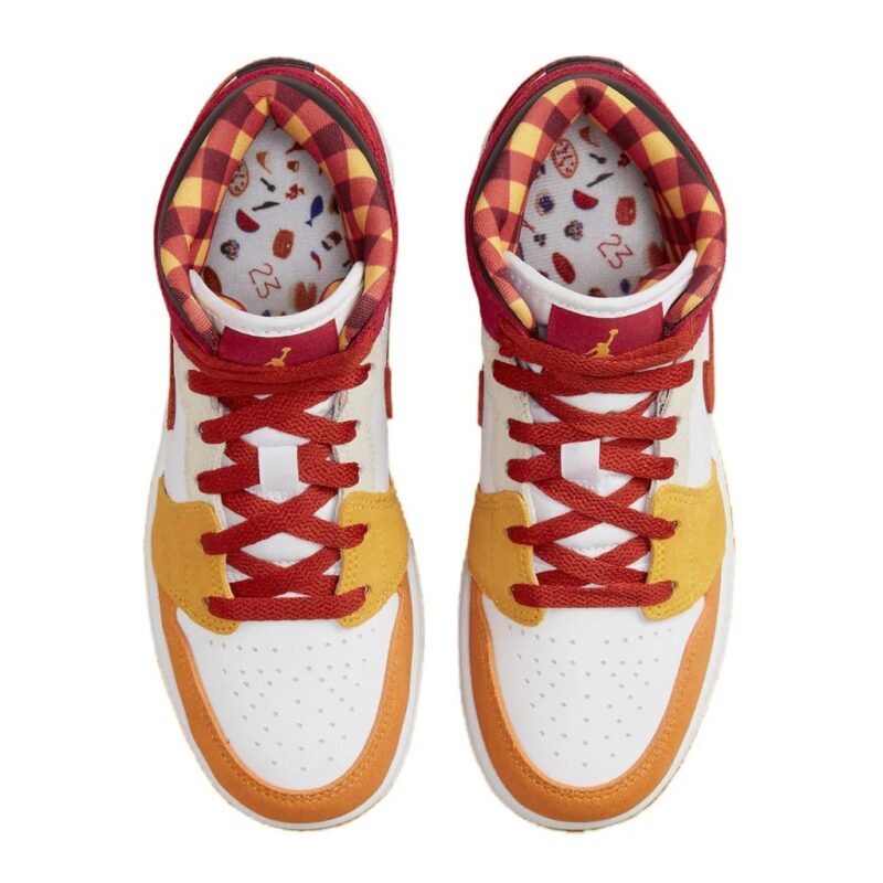 Big Kids Jordan 1 Mid Se Picnic Paprika/Cinnabar-Black (Dx2460 601)