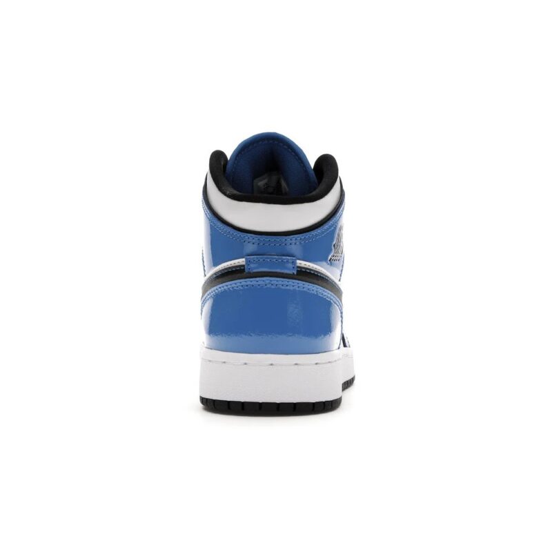 Big Kids Jordan 1 Mid Se Signal Blue/Black-White (Bq6931 402)