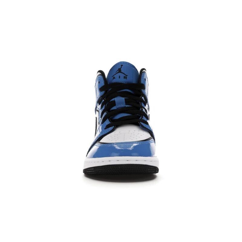 Big Kids Jordan 1 Mid Se Signal Blue/Black-White (Bq6931 402)