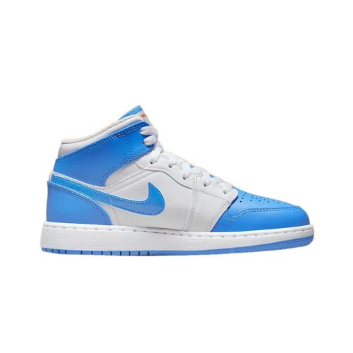 Big Kids Jordan 1 Mid Ss Game Winner White/Univ Blu-Strfsh (Dr6492 100)