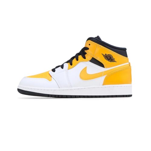 Big Kids Jordan 1 Mid University Gold White/University Gold-Blk (554725 170)