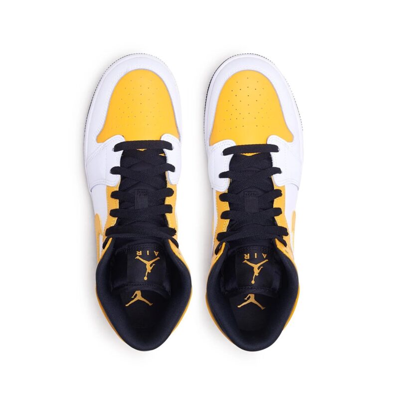 Big Kids Jordan 1 Mid University Gold White/University Gold-Blk (554725 170)