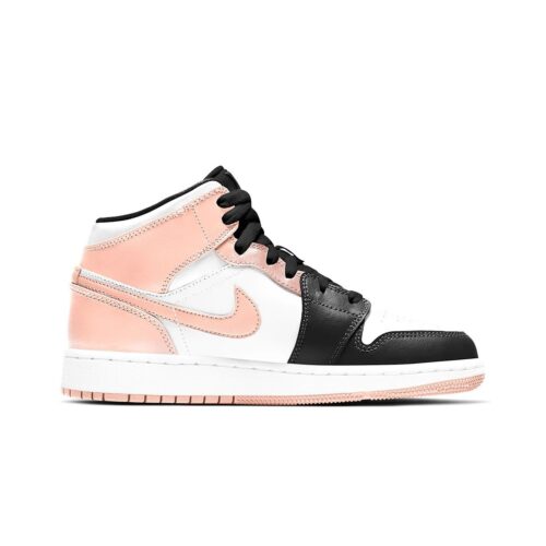 Big Kids Jordan 1 Mid White/Arctic Orange-Black (554725 133)