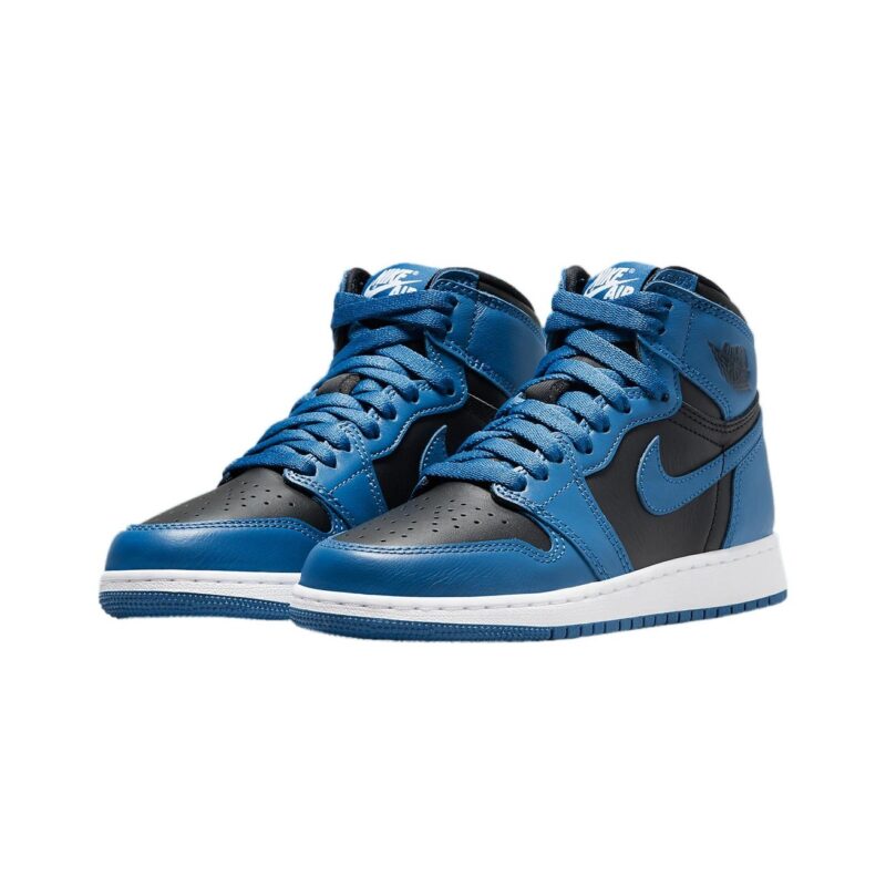 Big Kids Jordan 1 Retro High Og Dark Marina Blue Black-White (575441 404)