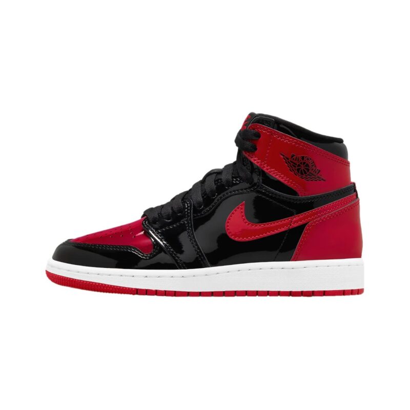 Big Kids Jordan 1 Retro High Og Patent Bred Blk/Varsity Red-Wht (575441 063)