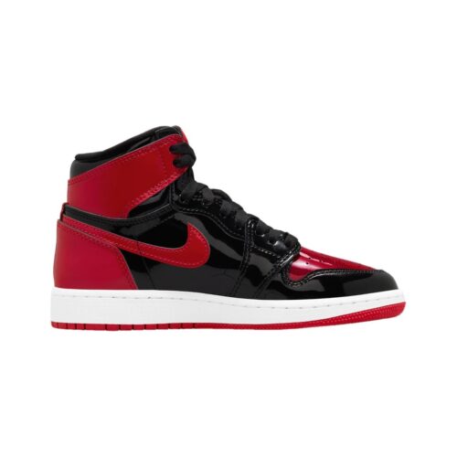 Big Kids Jordan 1 Retro High Og Patent Bred Blk/Varsity Red-Wht (575441 063)