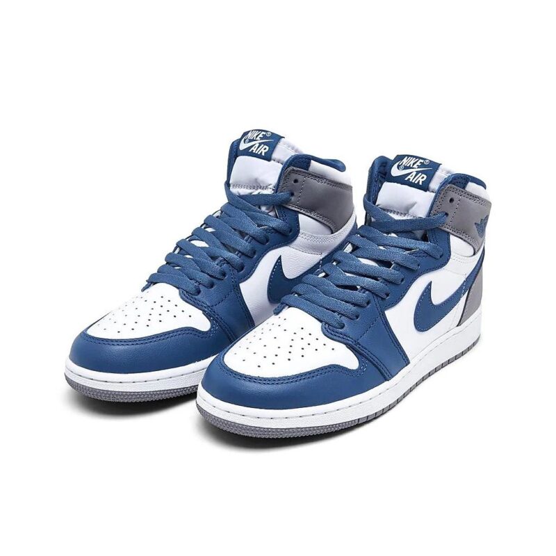 Big Kids Jordan 1 Retro High Og True Blue/White-Cement Grey (Fd1437 410)