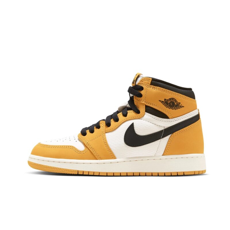 Big Kids Jordan 1 Retro High Og Yellow Ochre/Black-Sail (Fd1437 701)