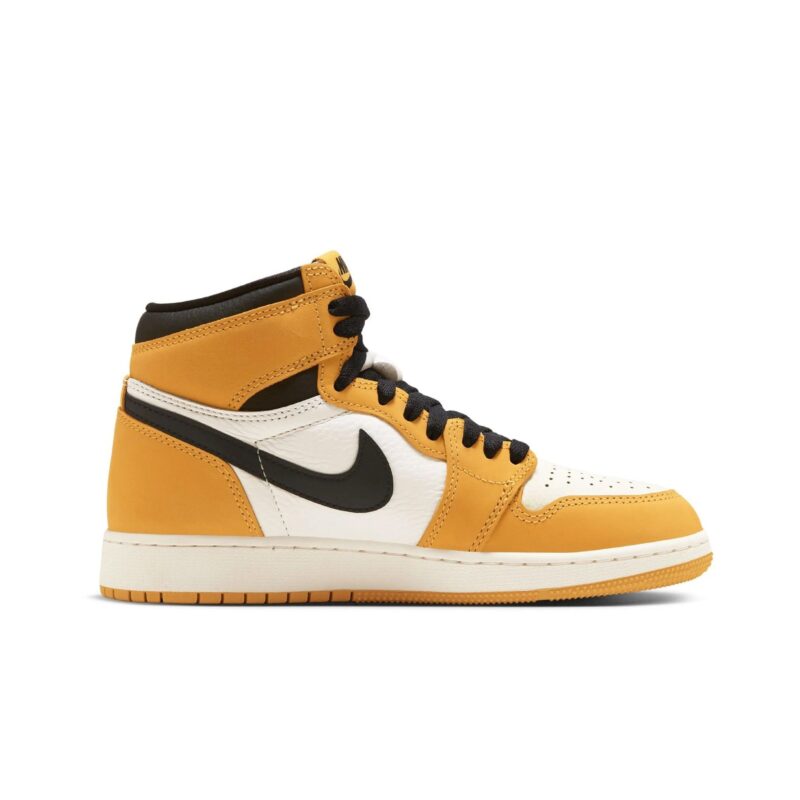 Big Kids Jordan 1 Retro High Og Yellow Ochre/Black-Sail (Fd1437 701)