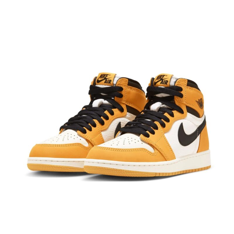 Big Kids Jordan 1 Retro High Og Yellow Ochre/Black-Sail (Fd1437 701)