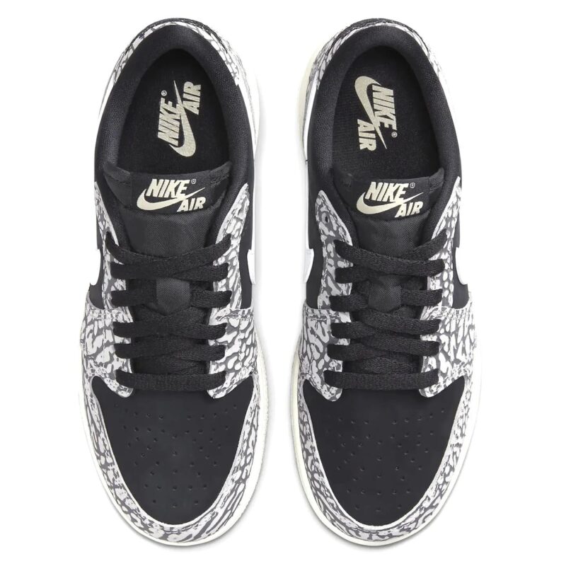 Big Kids Jordan 1 Retro Low Og Black/Muslin/Tech Grey/White (Cz0858 001)