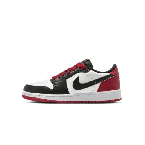 Big Kids Jordan 1 Retro Low Og White/Black-Varsity Red (Cz0858 106)