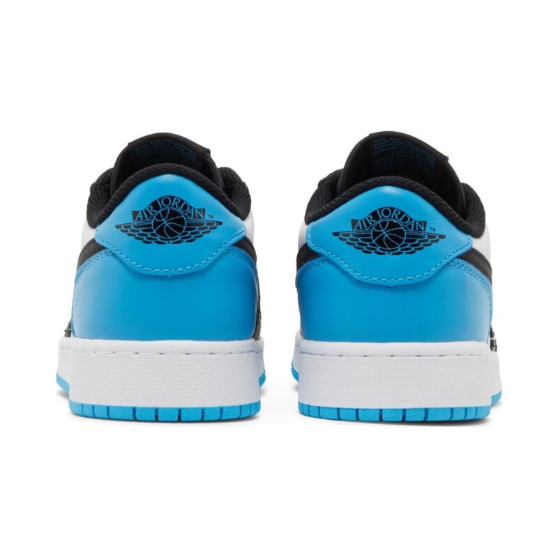 Big Kids Jordan 1 Retro Low Og White/Dk Powder Blue-Black (Cz0858 104)