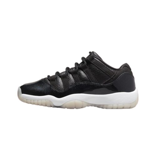 Big Kids Jordan 11 Retro Low 72-10 Black/Gym Red-White-Sail (528896 001)