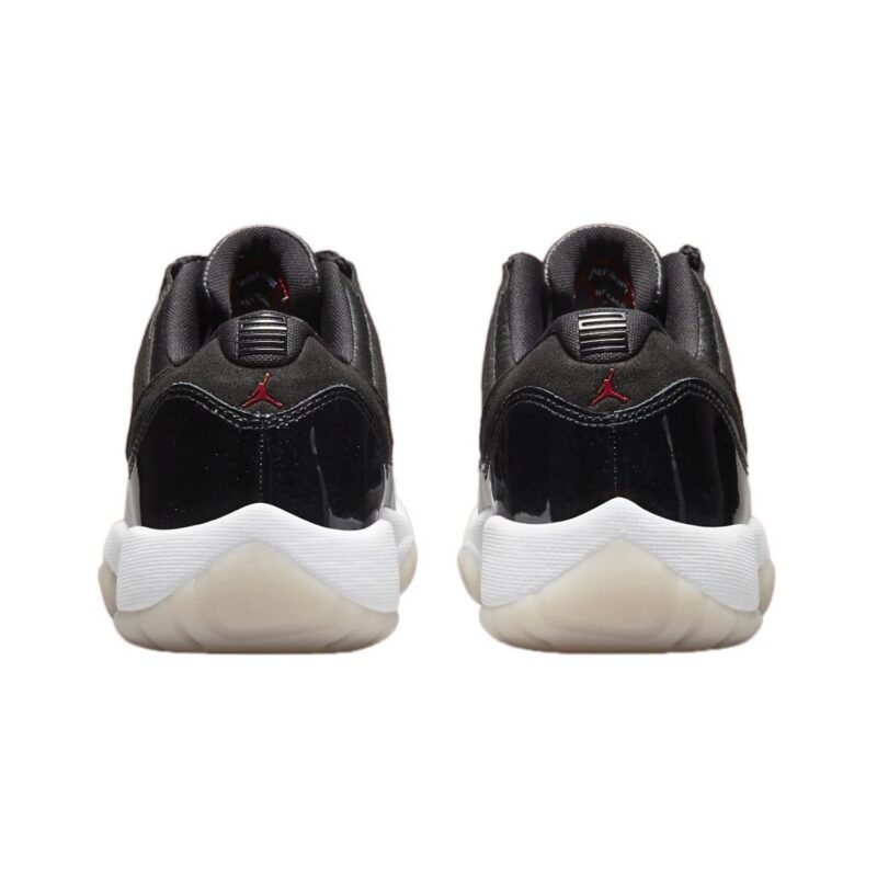 Big Kids Jordan 11 Retro Low 72-10 Black/Gym Red-White-Sail (528896 001)