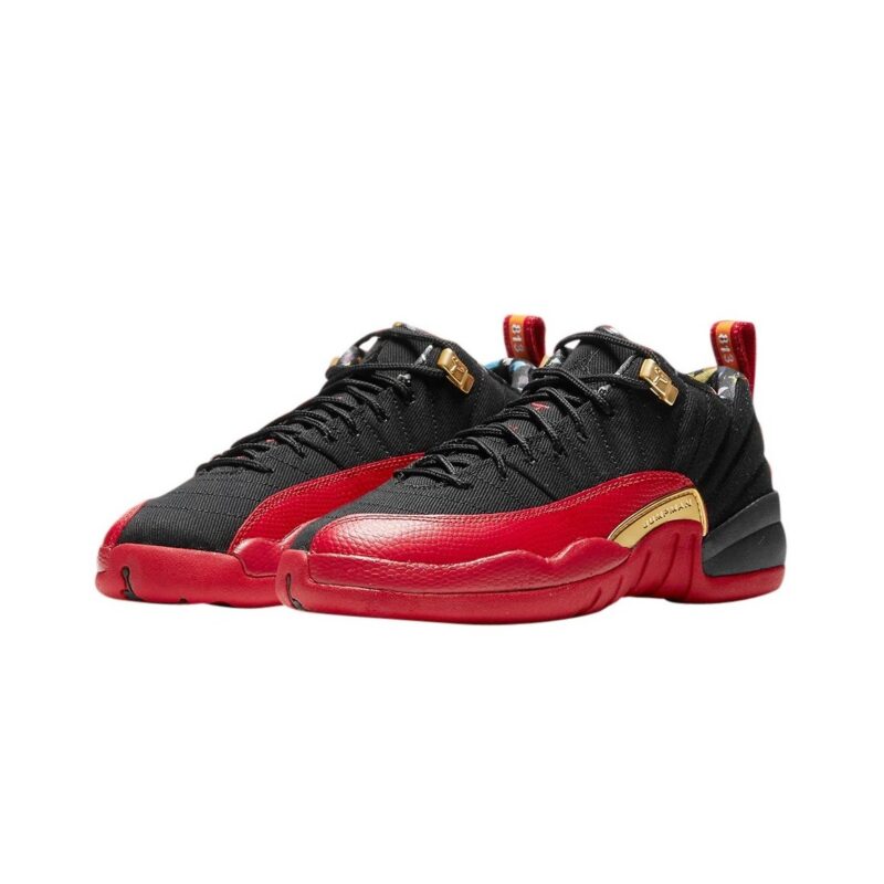 Big Kids Jordan 12 Retro Low Se Super Bowl Lv Black/Varsity Red (Dh9695 001)