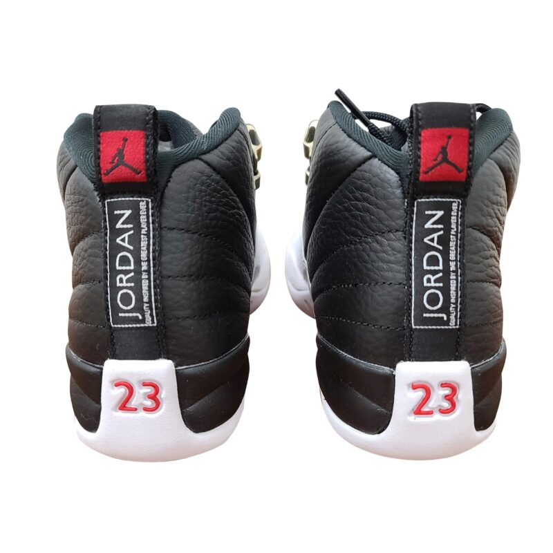 Big Kids Jordan 12 Retro Playoffs Black/Varsity Red-White (153265 006)