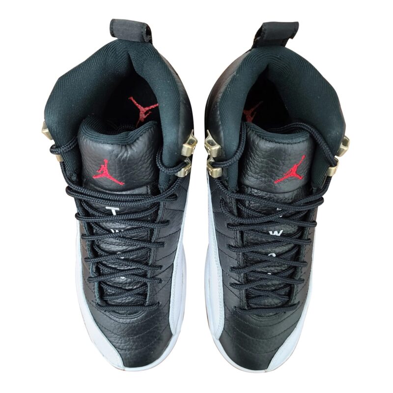 Big Kids Jordan 12 Retro Playoffs Black/Varsity Red-White (153265 006)